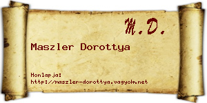 Maszler Dorottya névjegykártya
