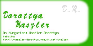 dorottya maszler business card